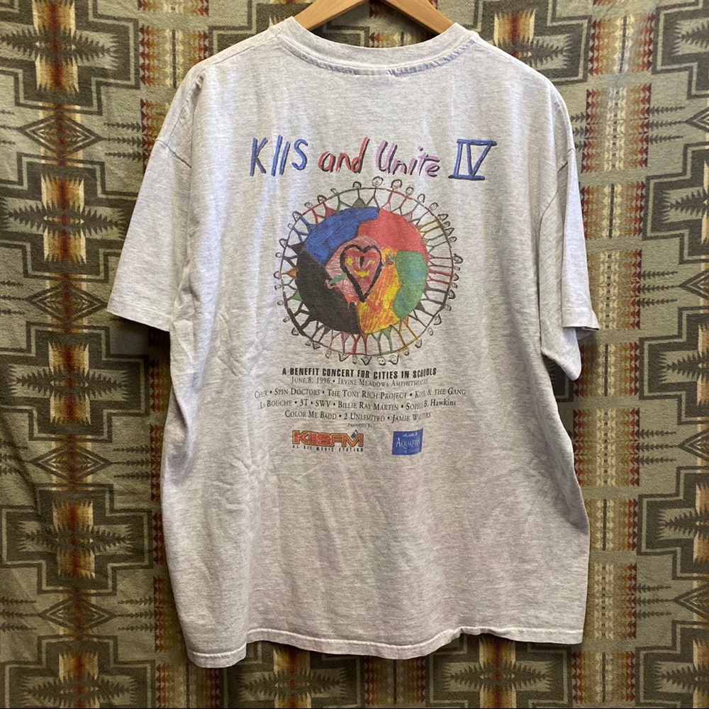 VTG 90s KIIS And Unite IV Benefit Concert T Shirt